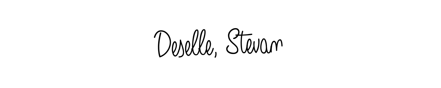 You should practise on your own different ways (Angelique-Rose-font-FFP) to write your name (Deselle, Stevan) in signature. don't let someone else do it for you. Deselle, Stevan signature style 5 images and pictures png