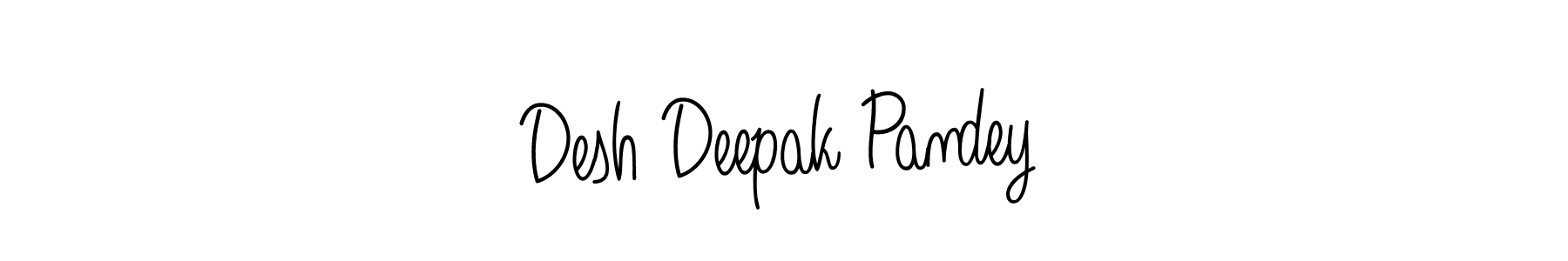 Design your own signature with our free online signature maker. With this signature software, you can create a handwritten (Angelique-Rose-font-FFP) signature for name Desh Deepak Pandey. Desh Deepak Pandey signature style 5 images and pictures png