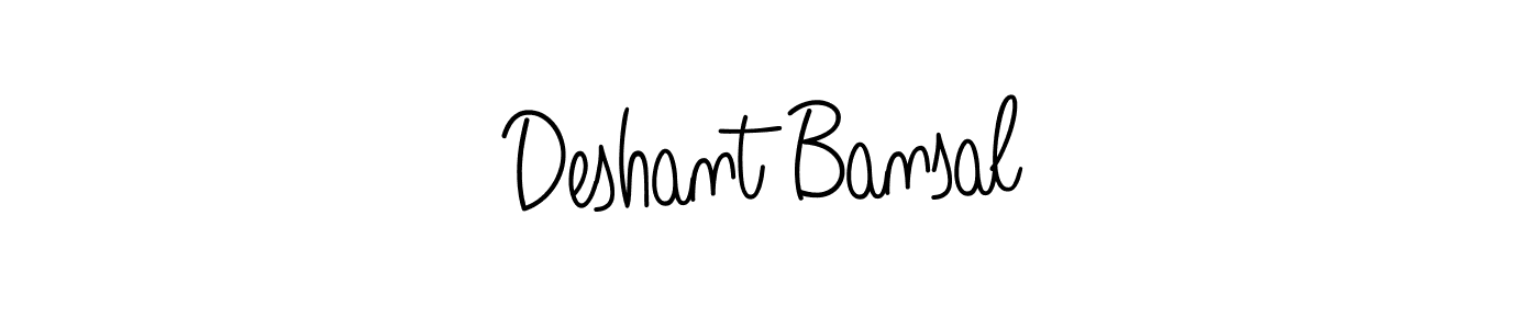 How to make Deshant Bansal signature? Angelique-Rose-font-FFP is a professional autograph style. Create handwritten signature for Deshant Bansal name. Deshant Bansal signature style 5 images and pictures png