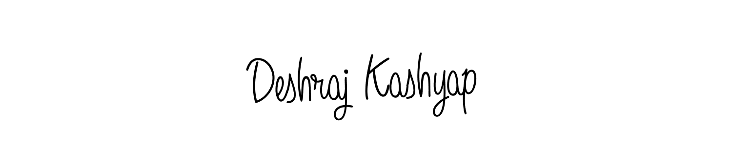 Use a signature maker to create a handwritten signature online. With this signature software, you can design (Angelique-Rose-font-FFP) your own signature for name Deshraj Kashyap. Deshraj Kashyap signature style 5 images and pictures png