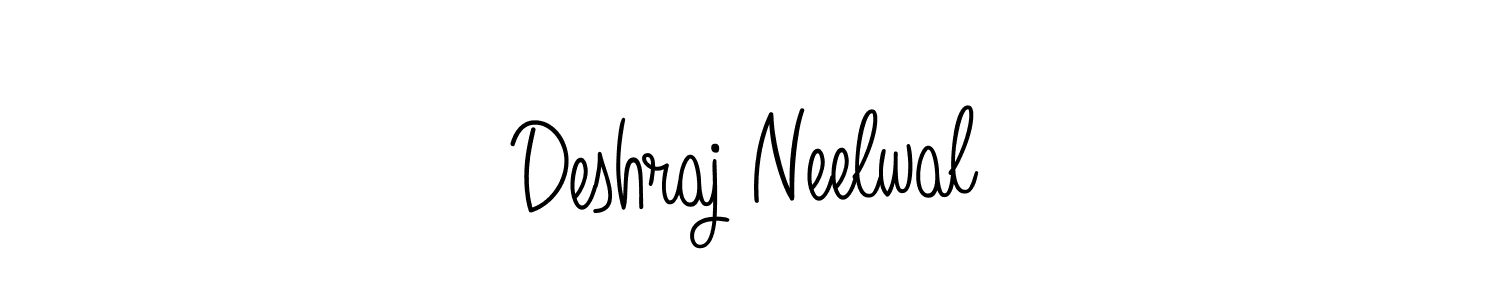 The best way (Angelique-Rose-font-FFP) to make a short signature is to pick only two or three words in your name. The name Deshraj Neelwal include a total of six letters. For converting this name. Deshraj Neelwal signature style 5 images and pictures png