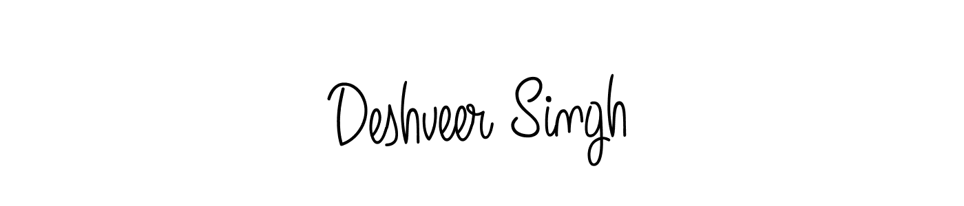 Use a signature maker to create a handwritten signature online. With this signature software, you can design (Angelique-Rose-font-FFP) your own signature for name Deshveer Singh. Deshveer Singh signature style 5 images and pictures png
