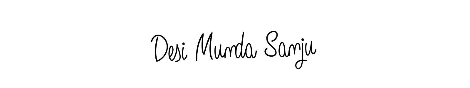 The best way (Angelique-Rose-font-FFP) to make a short signature is to pick only two or three words in your name. The name Desi Munda Sanju include a total of six letters. For converting this name. Desi Munda Sanju signature style 5 images and pictures png