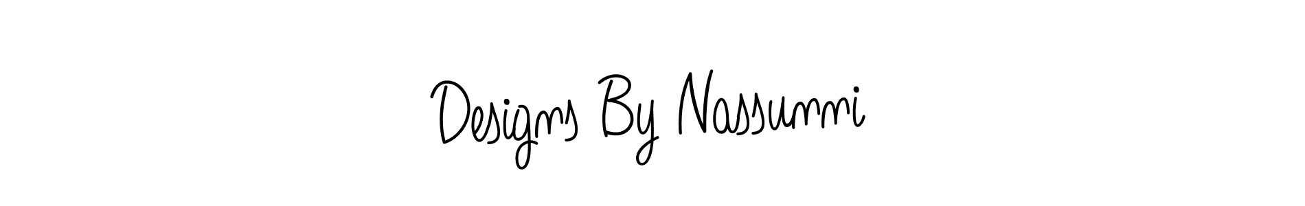 Designs By Nassunni stylish signature style. Best Handwritten Sign (Angelique-Rose-font-FFP) for my name. Handwritten Signature Collection Ideas for my name Designs By Nassunni. Designs By Nassunni signature style 5 images and pictures png
