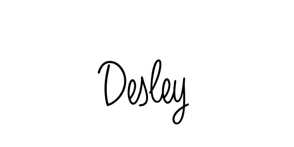 Use a signature maker to create a handwritten signature online. With this signature software, you can design (Angelique-Rose-font-FFP) your own signature for name Desley. Desley signature style 5 images and pictures png