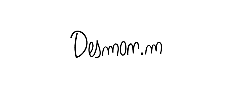 How to make Desmon.m signature? Angelique-Rose-font-FFP is a professional autograph style. Create handwritten signature for Desmon.m name. Desmon.m signature style 5 images and pictures png