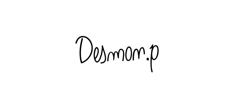 The best way (Angelique-Rose-font-FFP) to make a short signature is to pick only two or three words in your name. The name Desmon.p include a total of six letters. For converting this name. Desmon.p signature style 5 images and pictures png