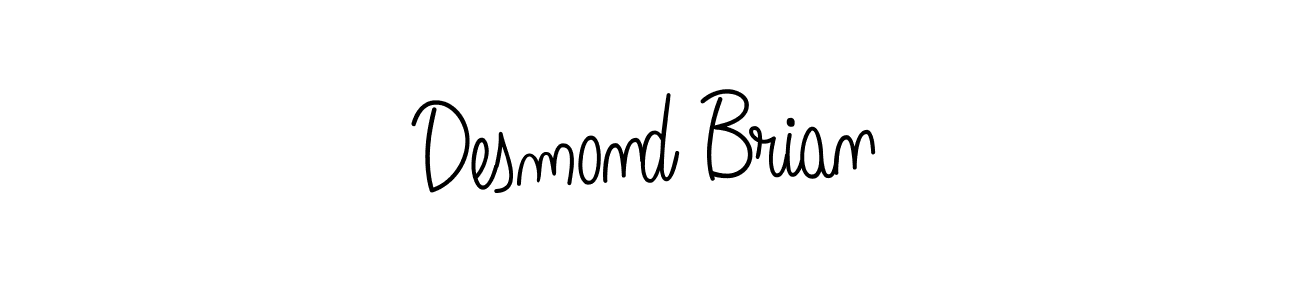 Make a beautiful signature design for name Desmond Brian. With this signature (Angelique-Rose-font-FFP) style, you can create a handwritten signature for free. Desmond Brian signature style 5 images and pictures png