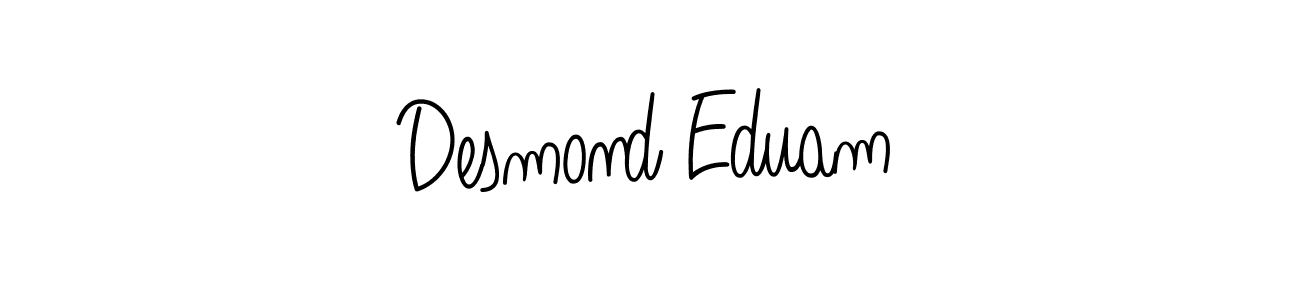 How to make Desmond Eduam name signature. Use Angelique-Rose-font-FFP style for creating short signs online. This is the latest handwritten sign. Desmond Eduam signature style 5 images and pictures png