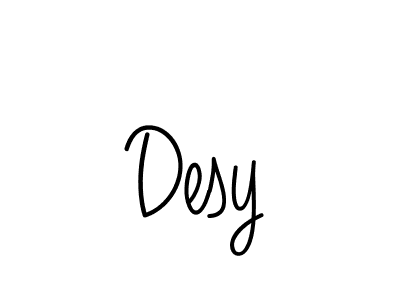 Make a beautiful signature design for name Desy. With this signature (Angelique-Rose-font-FFP) style, you can create a handwritten signature for free. Desy signature style 5 images and pictures png