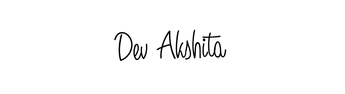 Design your own signature with our free online signature maker. With this signature software, you can create a handwritten (Angelique-Rose-font-FFP) signature for name Dev Akshita. Dev Akshita signature style 5 images and pictures png