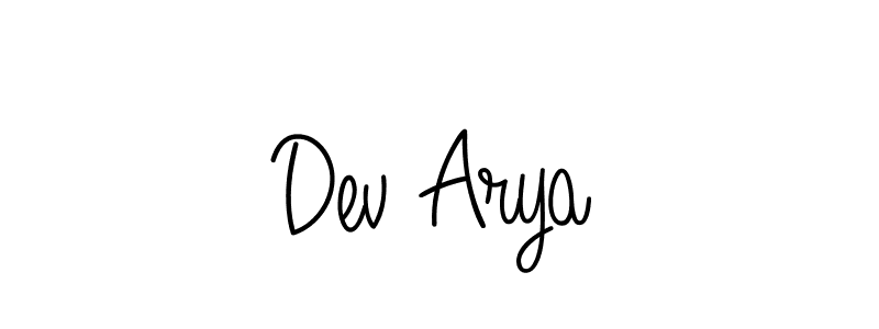 Create a beautiful signature design for name Dev Arya. With this signature (Angelique-Rose-font-FFP) fonts, you can make a handwritten signature for free. Dev Arya signature style 5 images and pictures png