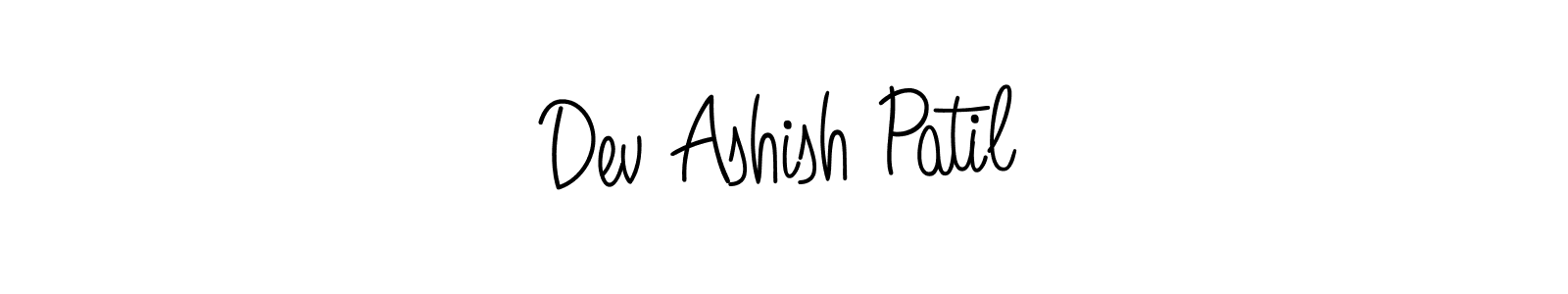 Use a signature maker to create a handwritten signature online. With this signature software, you can design (Angelique-Rose-font-FFP) your own signature for name Dev Ashish Patil. Dev Ashish Patil signature style 5 images and pictures png