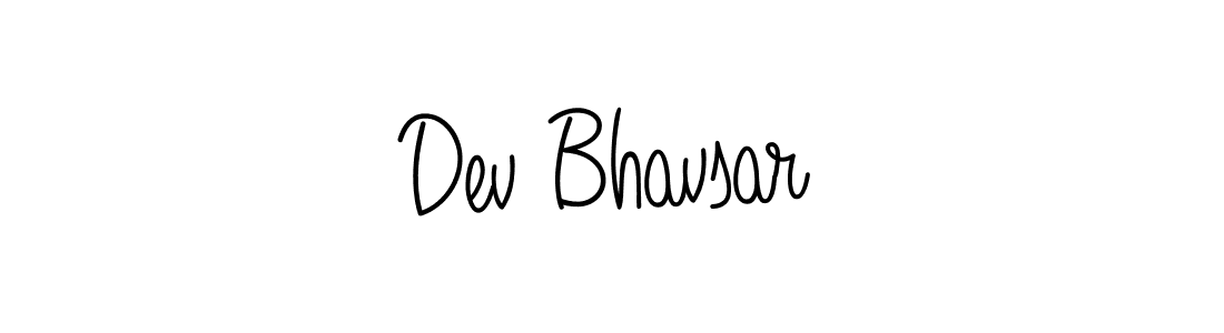 Dev Bhavsar stylish signature style. Best Handwritten Sign (Angelique-Rose-font-FFP) for my name. Handwritten Signature Collection Ideas for my name Dev Bhavsar. Dev Bhavsar signature style 5 images and pictures png