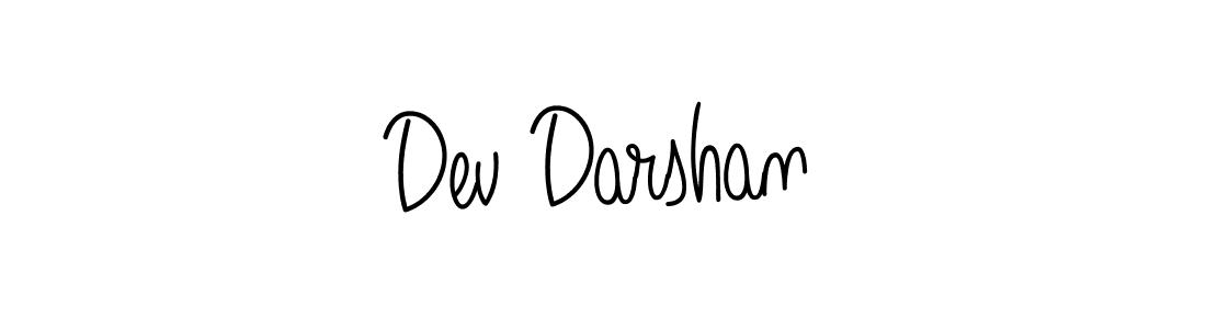 Make a beautiful signature design for name Dev Darshan. With this signature (Angelique-Rose-font-FFP) style, you can create a handwritten signature for free. Dev Darshan signature style 5 images and pictures png