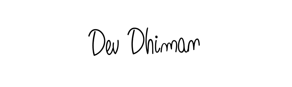 Use a signature maker to create a handwritten signature online. With this signature software, you can design (Angelique-Rose-font-FFP) your own signature for name Dev Dhiman. Dev Dhiman signature style 5 images and pictures png