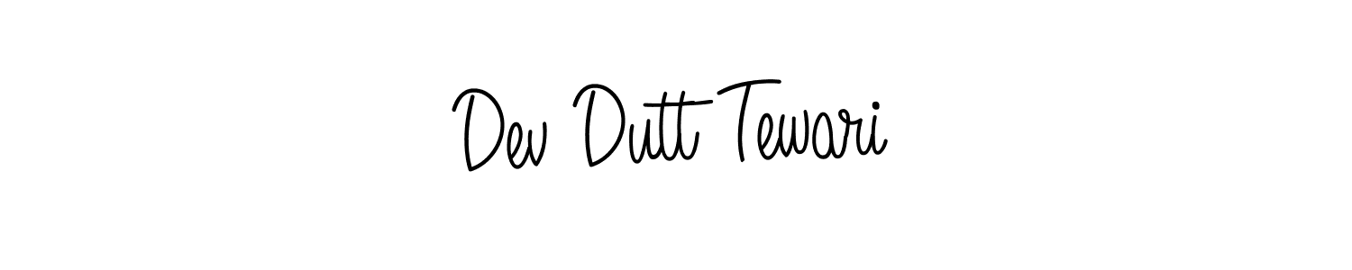 Make a beautiful signature design for name Dev Dutt Tewari. With this signature (Angelique-Rose-font-FFP) style, you can create a handwritten signature for free. Dev Dutt Tewari signature style 5 images and pictures png