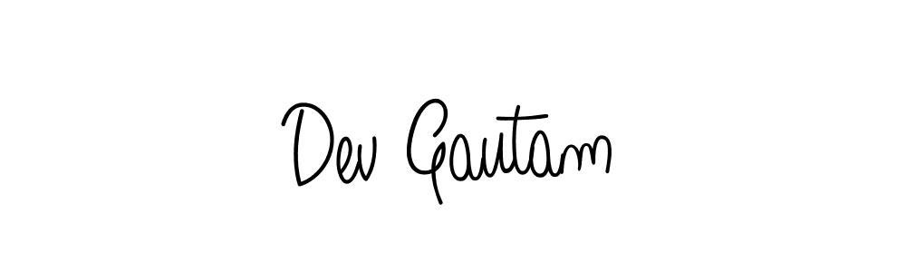 How to make Dev Gautam name signature. Use Angelique-Rose-font-FFP style for creating short signs online. This is the latest handwritten sign. Dev Gautam signature style 5 images and pictures png