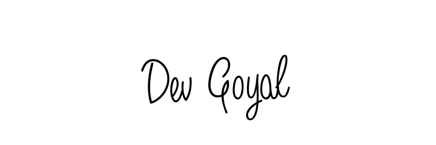 How to make Dev Goyal name signature. Use Angelique-Rose-font-FFP style for creating short signs online. This is the latest handwritten sign. Dev Goyal signature style 5 images and pictures png