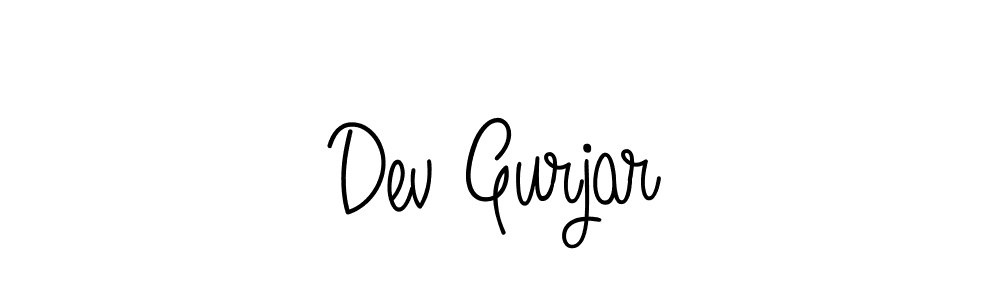Use a signature maker to create a handwritten signature online. With this signature software, you can design (Angelique-Rose-font-FFP) your own signature for name Dev Gurjar. Dev Gurjar signature style 5 images and pictures png
