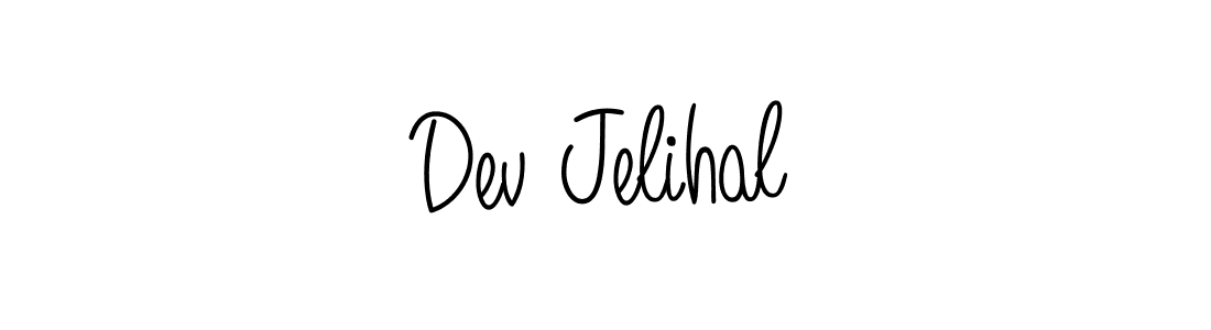 How to make Dev Jelihal signature? Angelique-Rose-font-FFP is a professional autograph style. Create handwritten signature for Dev Jelihal name. Dev Jelihal signature style 5 images and pictures png