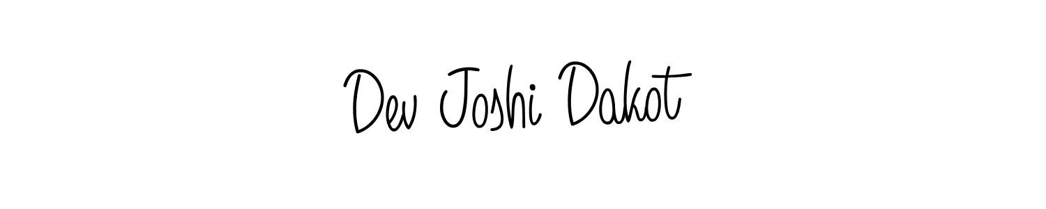 Dev Joshi Dakot stylish signature style. Best Handwritten Sign (Angelique-Rose-font-FFP) for my name. Handwritten Signature Collection Ideas for my name Dev Joshi Dakot. Dev Joshi Dakot signature style 5 images and pictures png