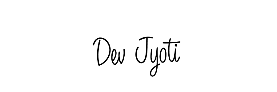 Make a beautiful signature design for name Dev Jyoti. With this signature (Angelique-Rose-font-FFP) style, you can create a handwritten signature for free. Dev Jyoti signature style 5 images and pictures png