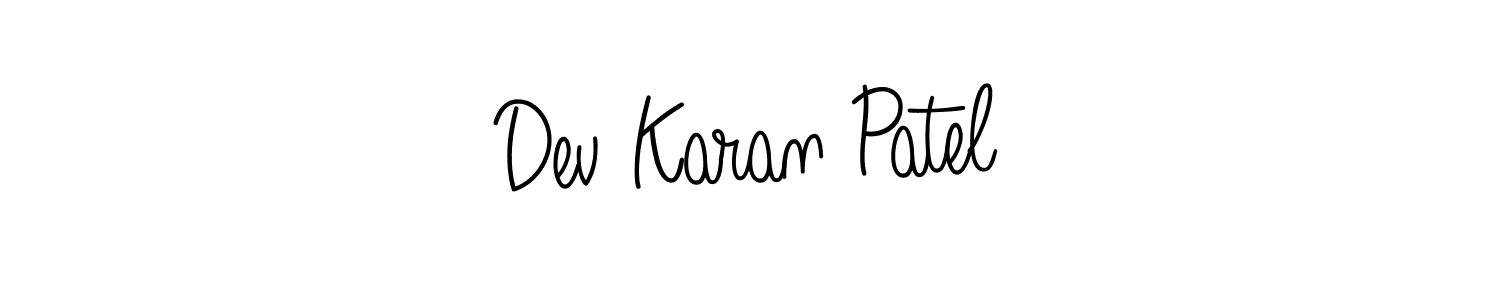 Create a beautiful signature design for name Dev Karan Patel. With this signature (Angelique-Rose-font-FFP) fonts, you can make a handwritten signature for free. Dev Karan Patel signature style 5 images and pictures png