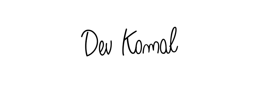 Dev Komal stylish signature style. Best Handwritten Sign (Angelique-Rose-font-FFP) for my name. Handwritten Signature Collection Ideas for my name Dev Komal. Dev Komal signature style 5 images and pictures png