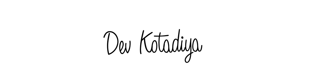 Make a beautiful signature design for name Dev Kotadiya. With this signature (Angelique-Rose-font-FFP) style, you can create a handwritten signature for free. Dev Kotadiya signature style 5 images and pictures png