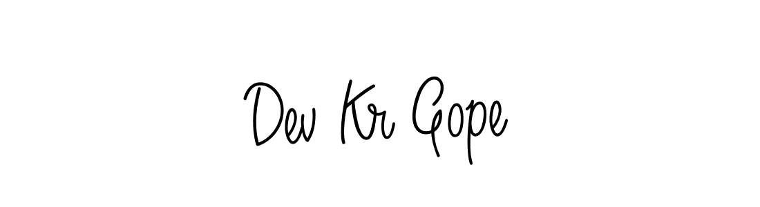 Also we have Dev Kr Gope name is the best signature style. Create professional handwritten signature collection using Angelique-Rose-font-FFP autograph style. Dev Kr Gope signature style 5 images and pictures png
