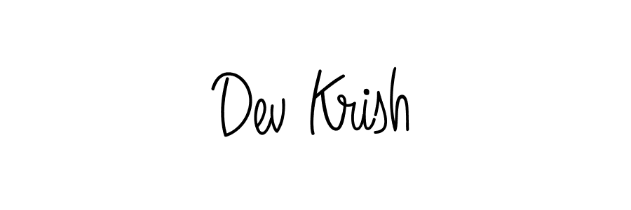 You should practise on your own different ways (Angelique-Rose-font-FFP) to write your name (Dev Krish) in signature. don't let someone else do it for you. Dev Krish signature style 5 images and pictures png