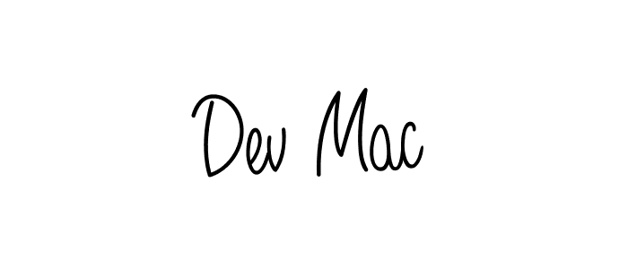 Use a signature maker to create a handwritten signature online. With this signature software, you can design (Angelique-Rose-font-FFP) your own signature for name Dev Mac. Dev Mac signature style 5 images and pictures png