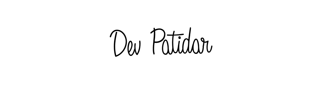 Make a beautiful signature design for name Dev Patidar. With this signature (Angelique-Rose-font-FFP) style, you can create a handwritten signature for free. Dev Patidar signature style 5 images and pictures png