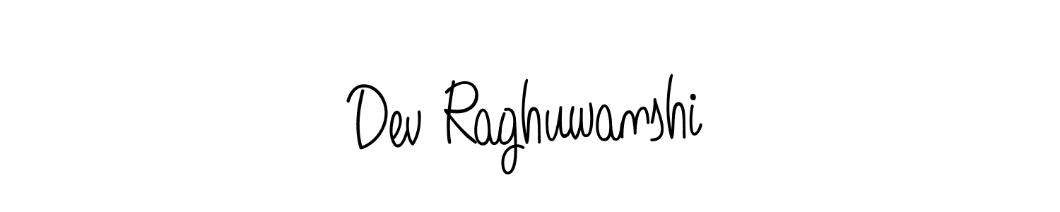 Make a beautiful signature design for name Dev Raghuwanshi. With this signature (Angelique-Rose-font-FFP) style, you can create a handwritten signature for free. Dev Raghuwanshi signature style 5 images and pictures png