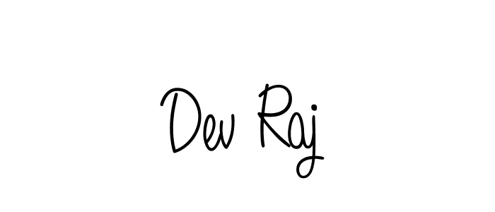 Design your own signature with our free online signature maker. With this signature software, you can create a handwritten (Angelique-Rose-font-FFP) signature for name Dev Raj. Dev Raj signature style 5 images and pictures png