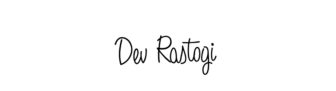 How to make Dev Rastogi name signature. Use Angelique-Rose-font-FFP style for creating short signs online. This is the latest handwritten sign. Dev Rastogi signature style 5 images and pictures png