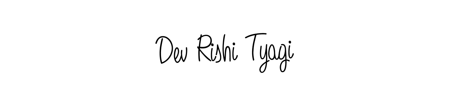 How to make Dev Rishi Tyagi name signature. Use Angelique-Rose-font-FFP style for creating short signs online. This is the latest handwritten sign. Dev Rishi Tyagi signature style 5 images and pictures png