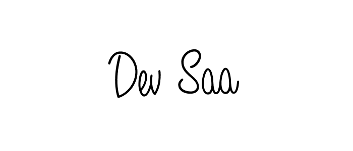 Use a signature maker to create a handwritten signature online. With this signature software, you can design (Angelique-Rose-font-FFP) your own signature for name Dev Saa. Dev Saa signature style 5 images and pictures png