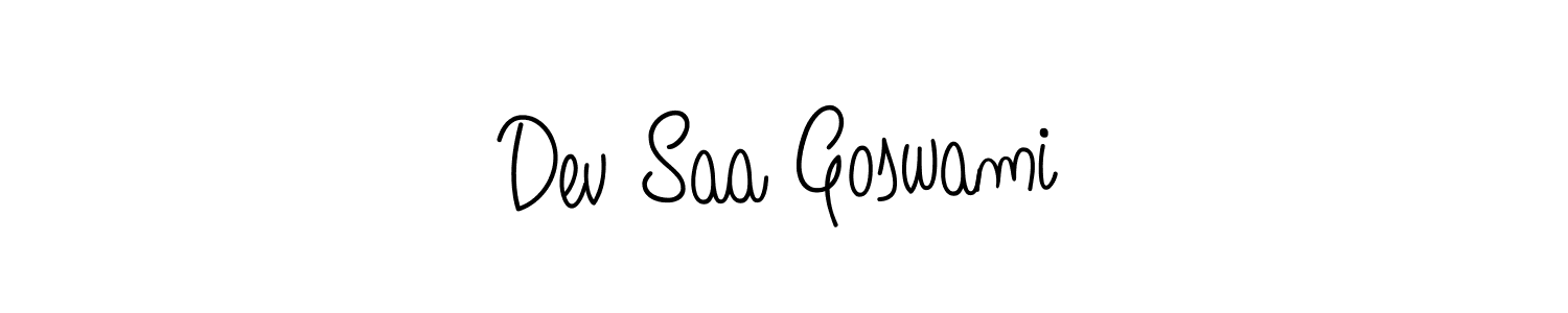 if you are searching for the best signature style for your name Dev Saa Goswami. so please give up your signature search. here we have designed multiple signature styles  using Angelique-Rose-font-FFP. Dev Saa Goswami signature style 5 images and pictures png