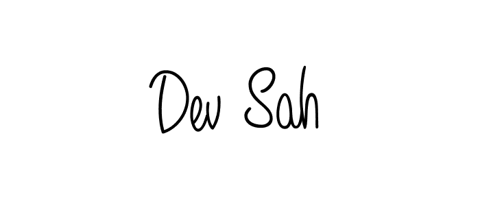 Dev Sah stylish signature style. Best Handwritten Sign (Angelique-Rose-font-FFP) for my name. Handwritten Signature Collection Ideas for my name Dev Sah. Dev Sah signature style 5 images and pictures png