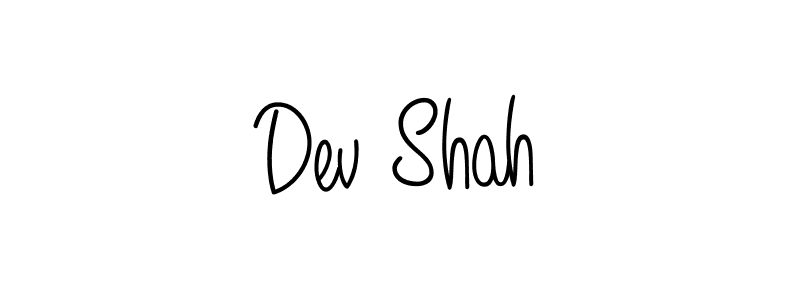 How to make Dev Shah name signature. Use Angelique-Rose-font-FFP style for creating short signs online. This is the latest handwritten sign. Dev Shah signature style 5 images and pictures png