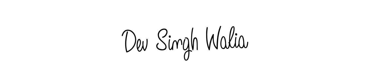 Make a beautiful signature design for name Dev Singh Walia. With this signature (Angelique-Rose-font-FFP) style, you can create a handwritten signature for free. Dev Singh Walia signature style 5 images and pictures png