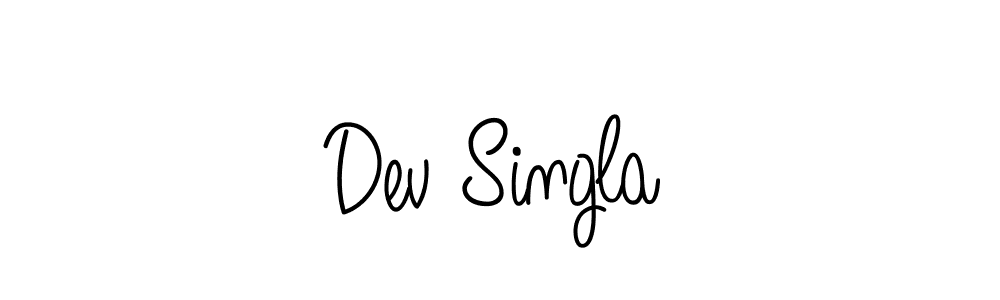 How to make Dev Singla name signature. Use Angelique-Rose-font-FFP style for creating short signs online. This is the latest handwritten sign. Dev Singla signature style 5 images and pictures png