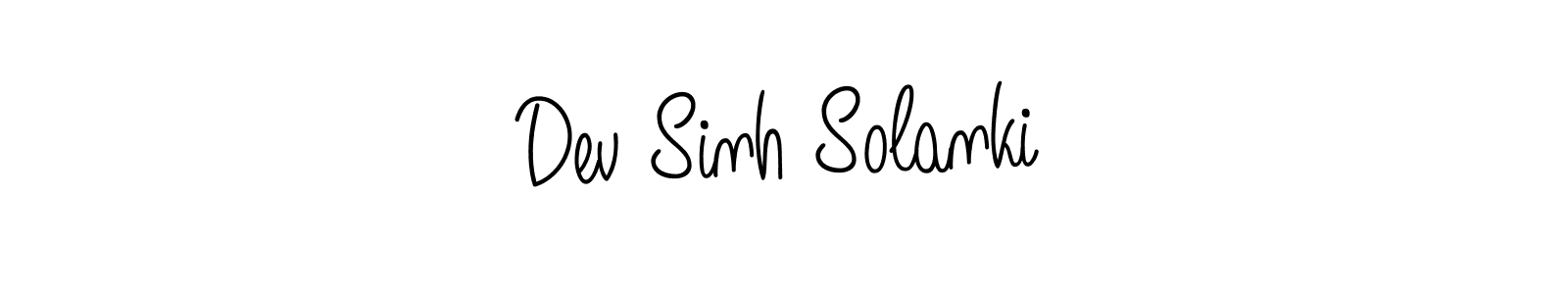 Create a beautiful signature design for name Dev Sinh Solanki. With this signature (Angelique-Rose-font-FFP) fonts, you can make a handwritten signature for free. Dev Sinh Solanki signature style 5 images and pictures png