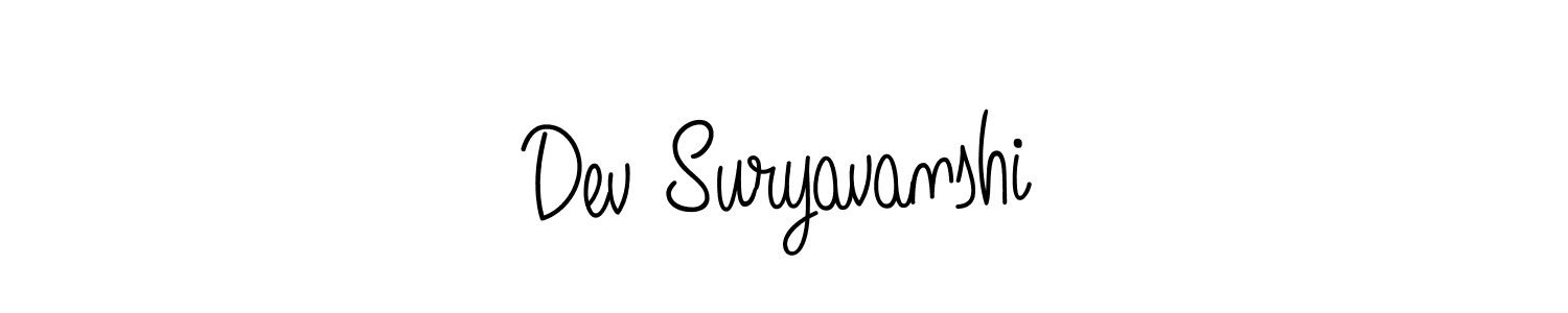 Use a signature maker to create a handwritten signature online. With this signature software, you can design (Angelique-Rose-font-FFP) your own signature for name Dev Suryavanshi. Dev Suryavanshi signature style 5 images and pictures png