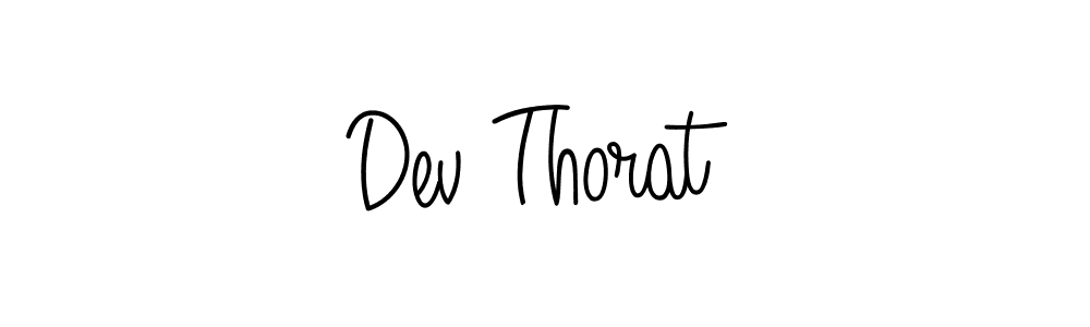 The best way (Angelique-Rose-font-FFP) to make a short signature is to pick only two or three words in your name. The name Dev Thorat include a total of six letters. For converting this name. Dev Thorat signature style 5 images and pictures png