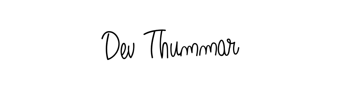 The best way (Angelique-Rose-font-FFP) to make a short signature is to pick only two or three words in your name. The name Dev Thummar include a total of six letters. For converting this name. Dev Thummar signature style 5 images and pictures png