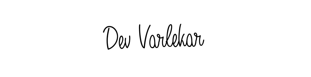 How to make Dev Varlekar name signature. Use Angelique-Rose-font-FFP style for creating short signs online. This is the latest handwritten sign. Dev Varlekar signature style 5 images and pictures png