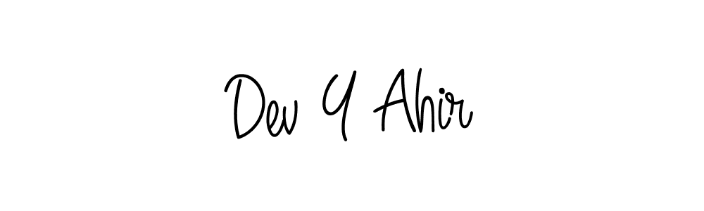 Design your own signature with our free online signature maker. With this signature software, you can create a handwritten (Angelique-Rose-font-FFP) signature for name Dev Y Ahir. Dev Y Ahir signature style 5 images and pictures png